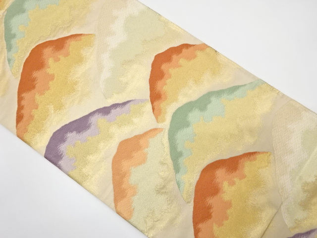 山並模様織り出し　袋帯